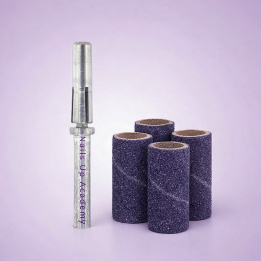 🔥 Kit Mandrin + Mini Bandes Émeri Violettes 240 – Le combo indispensable pour un travail précis et professionnel